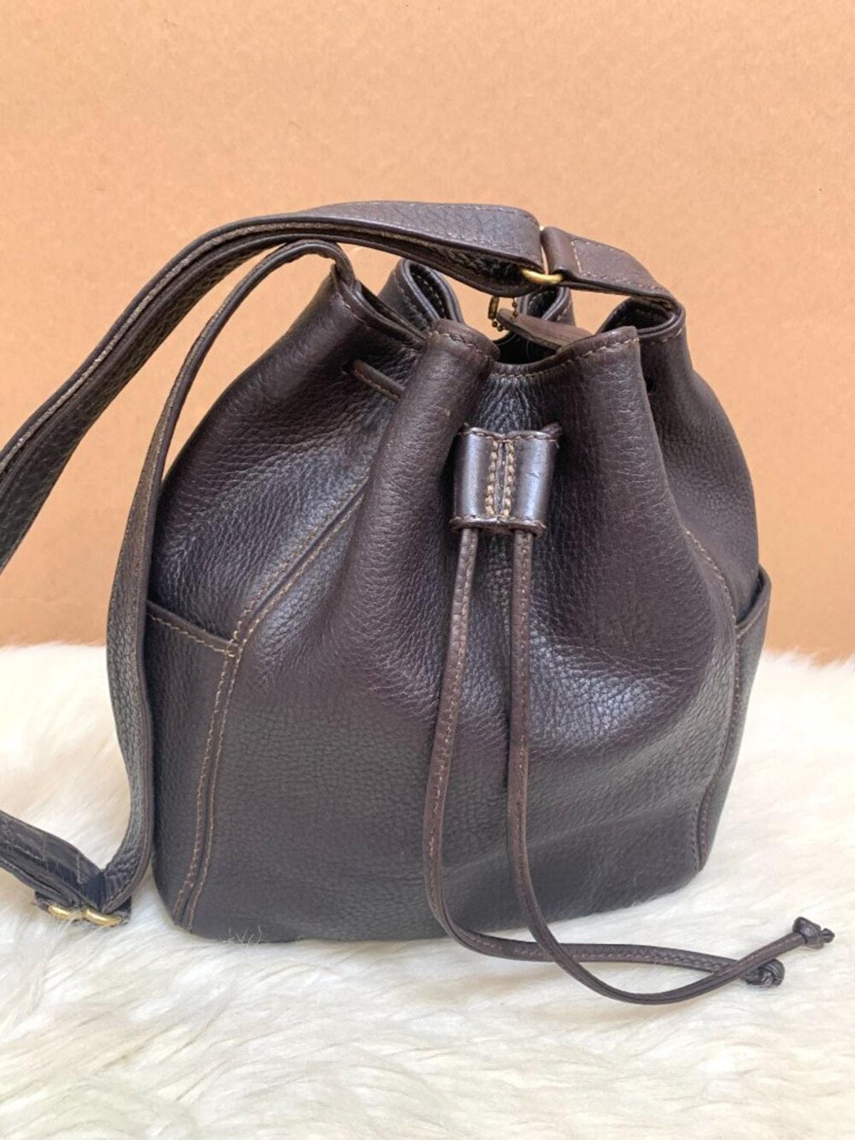 Vintage Coach Drawstring Bucket Bag - Etsy Finland
