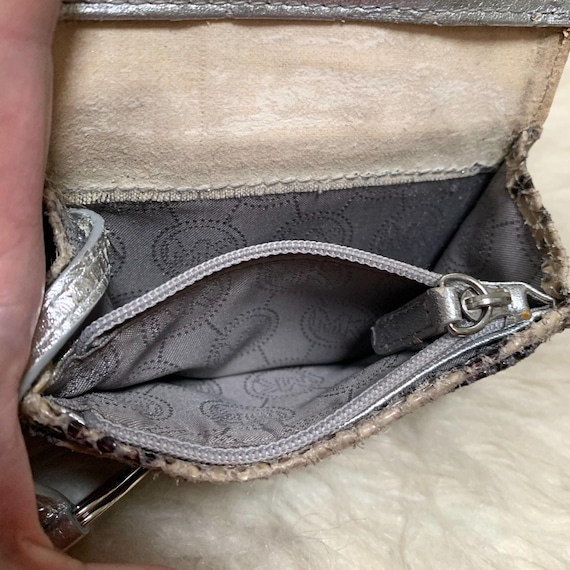 MICHAEL KORS Gray Python Leather Small Vintage Je… - image 16