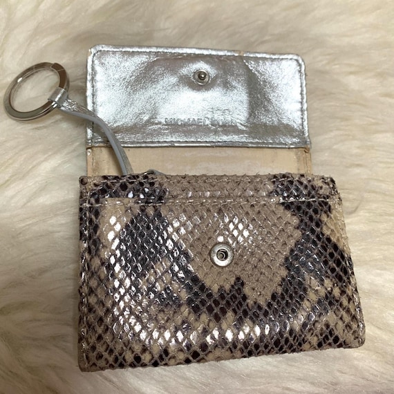 MICHAEL KORS Gray Python Leather Small Vintage Je… - image 10
