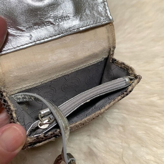 MICHAEL KORS Gray Python Leather Small Vintage Je… - image 14