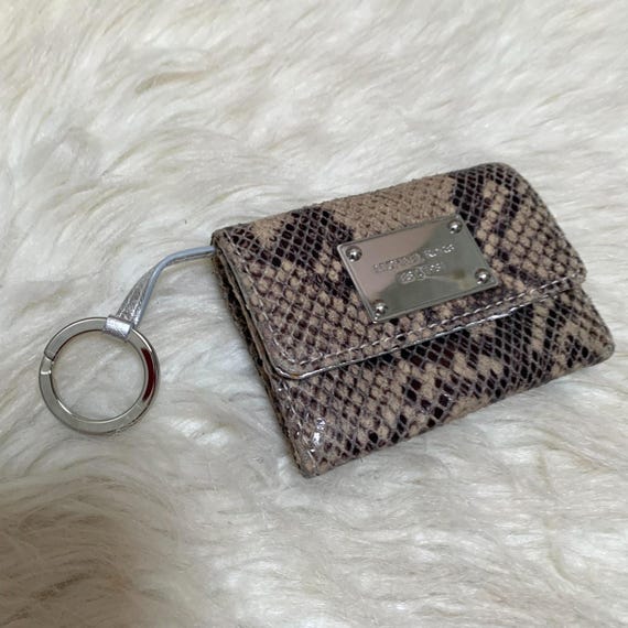 MICHAEL KORS Gray Python Leather Small Vintage Je… - image 6
