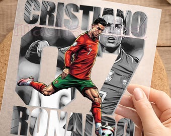Fußball, L,  WM, CR7, Ronaldo, Bügelbild, einfach aufbügeln, Weltmeisterschaft,  Fußball, Fan, Jungs, bügeln, DTF, Shirt Design, Geschenk,