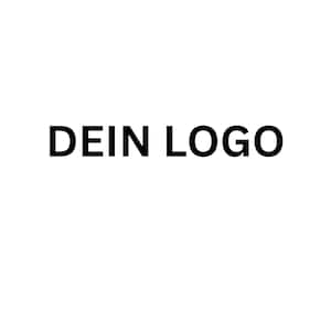 Könnte beinhalten: Der Text DEIN LOGO ist in einer fetten, schwarzen, serifenlosen Schrift vor einem schlichten weißen Hintergrund dargestellt. Die Buchstaben sind großgeschrieben und gleichmäßig angeordnet, was ein klares und lesbares Designelement ergibt.