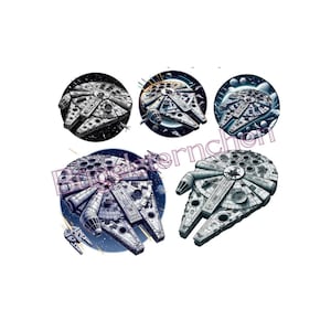 Raumschiff Bügelbild / Bügelmotiv, einfach & schnell aufgebügelt, Star Wars, Millenium, Falke, Shuttel, Space