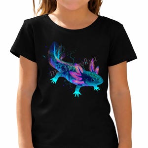 Bügelbild, einfach aufbügeln, Axolotl, Meer, Kinder, Mädchen, Junge, Geschenk, DTF, Shirt Design, Jungs, Neon, bügeln, DIY, DTF, CS076