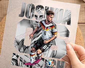 Fußball, WM, Kimmich, Bügelbild, einfach aufbügeln, Weltmeisterschaft,  Fußball, Fan, Jungs, bügeln, DTF, Shirt Design, Geschenk, CS070