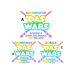 DAS WARS, Wunschfarbe, Bügelbild, einfach & schnell aufbügeln, Shirt Design, DTF, Kinder, Junge, Mädchen, Schule, Abschluss, Kindergarten