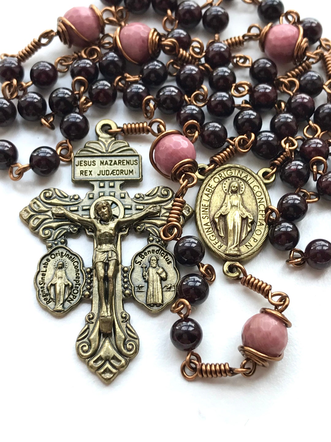 Bronze Rosary. Rosary Beads. Rosary for Men. Pardon Etsy