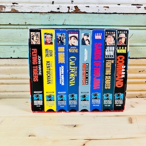 John Wayne Larger Than Life Collection VHS Tape Box Set