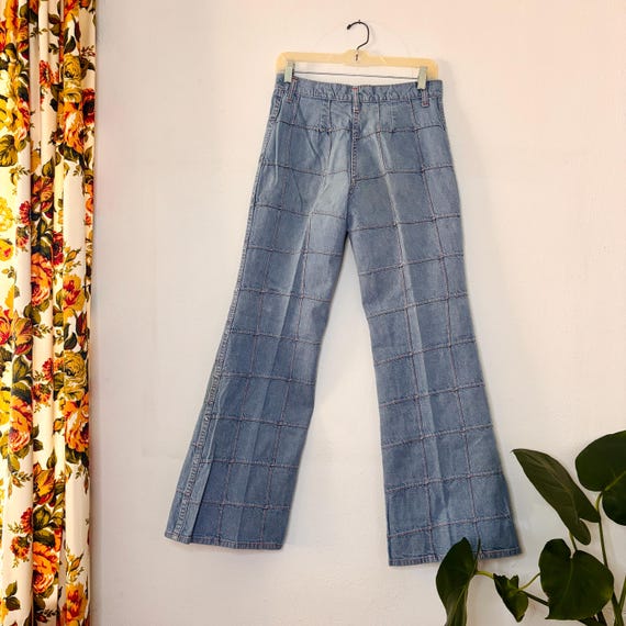 1970s Patchwork Bellbottom Jeans - image 7