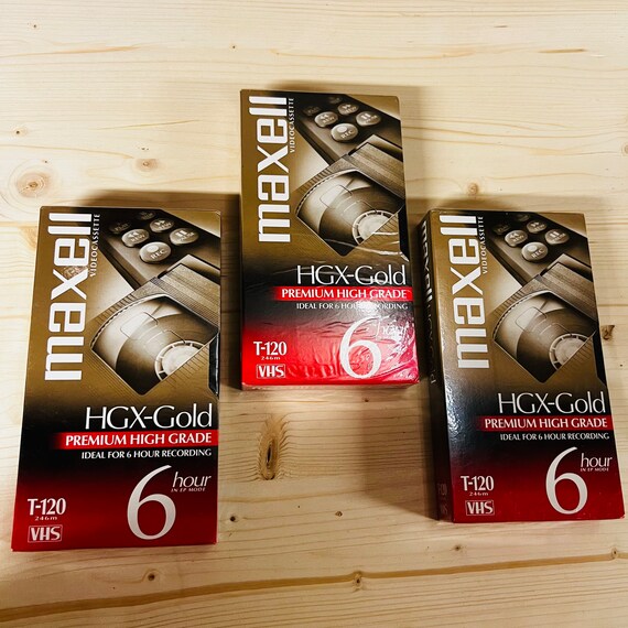 Lot of Three Blank Maxell VHS Tapes Etsy