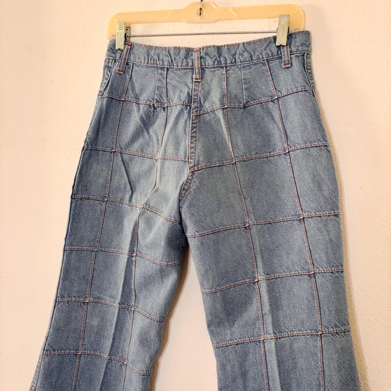 1970s Patchwork Bellbottom Jeans - image 8