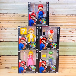 Super Mario Bros Jakks Pacific Figures Lot of Five