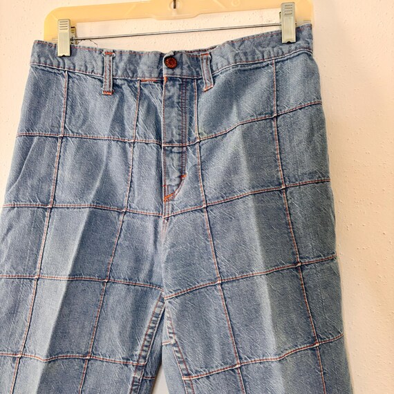 1970s Patchwork Bellbottom Jeans - image 2