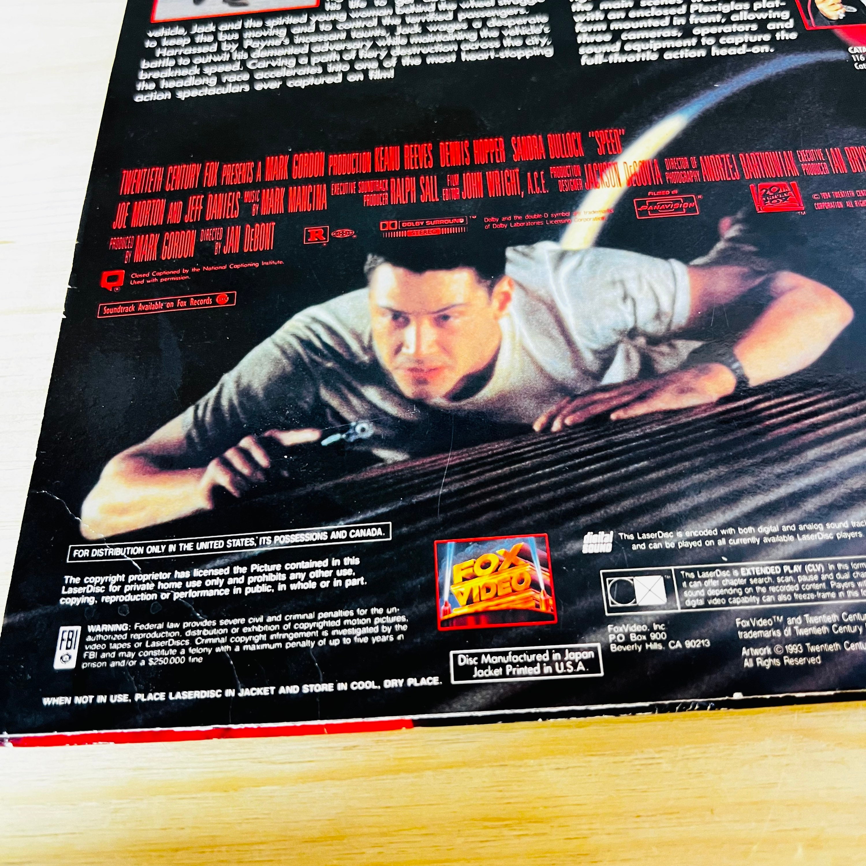 Vintage Speed Laserdisc Movie - Etsy