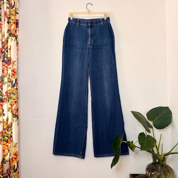 1970s Levi’s Asterisks Dark Wash Bellbottom Jeans