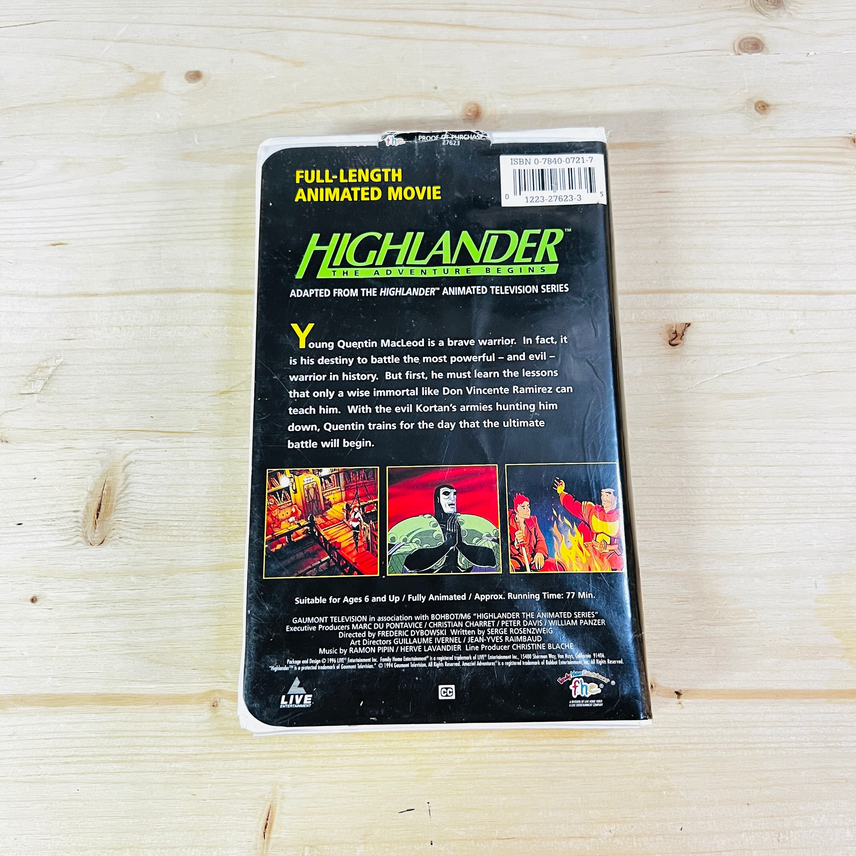 Highlander the Adventure Begins VHS Tape - Etsy
