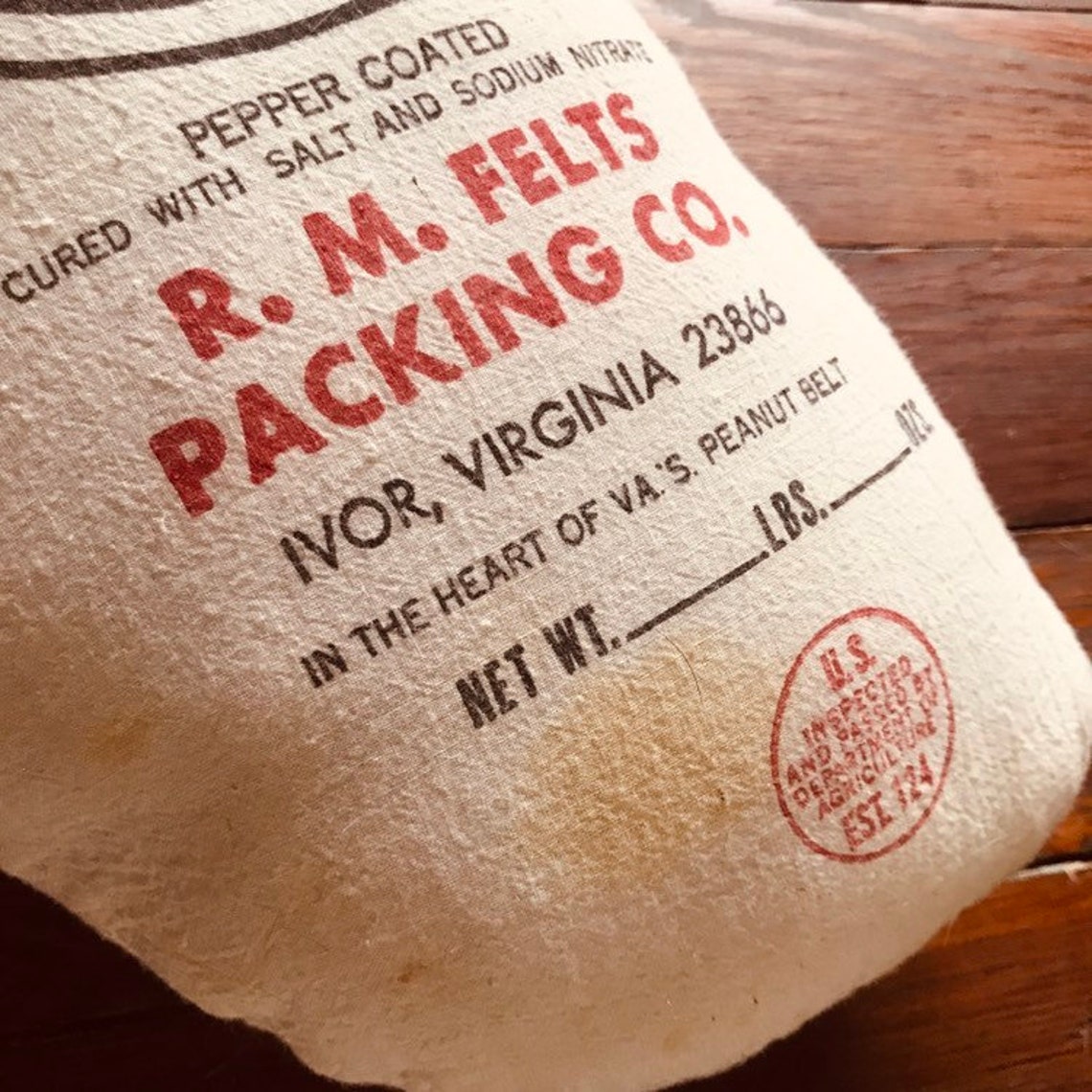 Vintage Ham Bag Pillow Etsy