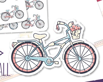 Bike stickers, bike planner stickers, bicycle stickers, cycling stickers, cycle stickers, bike planner