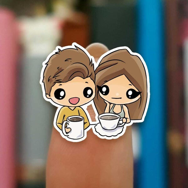 Coffee stickers / Friends stickers / Couple stickers / Planner Stickers / FAM1057