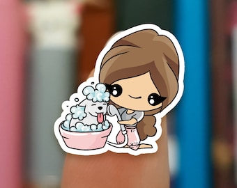 Dog bath stickers  / Planner Stickers /  JOP677
