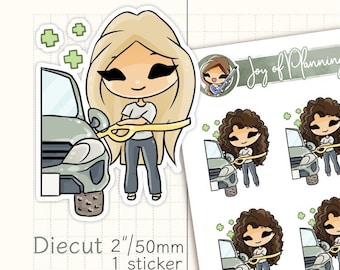 Pegatinas para repostar / Pegatinas para gasolineras / Pegatinas para el mantenimiento del coche / Pegatinas para planificadores / JOP05011