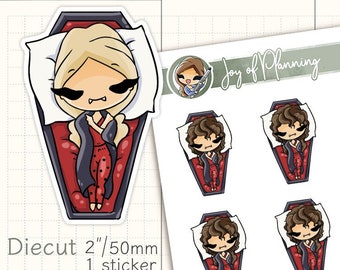 Vampire stickers / Halloween stickers / Vampire planner / Planner stickers / JOP13034