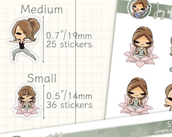 Yoga stickers / Pilates stickers / Workout stickers / Exercise stickers / Gym stickers / Planner stickers / SMP03032