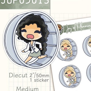 Work stickers / Work Planner Stickers / Hamster Wheel Stickers / Job stickers / Planner stickers / JOP05013