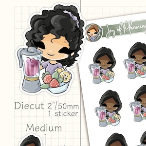 Stickers smoothie / Stickers personnages personnalisés pour la planification des repas / Bullet Journal Tracker / Stickers planificateur dessinés à la main / JOP01010