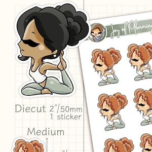Yogastickers / Pilatesstickers / Workoutstickers / Oefeningsstickers / Sticker wellnessdagboek / Stickers flexibiliteitplanner / JOP03033