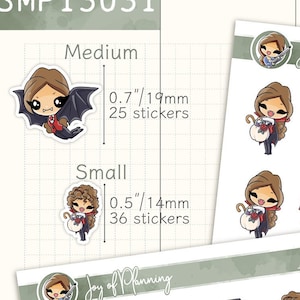 Vampire stickers / Halloween stickers / Vampire planner / Planner stickers / SMP13031