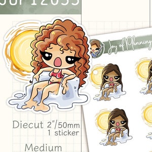Hittegolfstickers / stickers warm weer / Zomerplanner / Zomerstickers / Plannerstickers / JOP12033