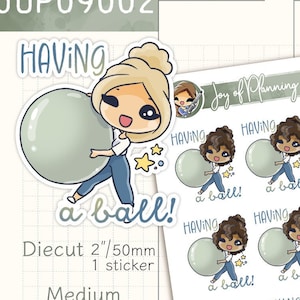 Haben einen Ball Aufkleber / Joyful Day Sticker / Joy / Joy / Planner Sticker / JOP09002