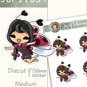 Stickers coccinelles / Stickers printemps / Stickers Saint-Patrick / Stickers Pâques / JOP11034