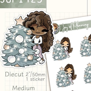 Holiday stickers / Christmas stickers / Christmas tree stickers / New Year stickers / Planner stickers / JOP1423