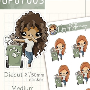 Stickers voor vuilnisdag / Stickers voor huishoudelijke taken / Stickers opruimen / Stickers opruimen / Plannerstickers / JOP07003
