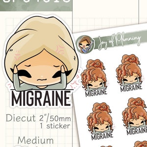 Migraine stickers / Headache stickers / Pain tracker stickers / Chronic pain stickers / Planner stickers / JOP04018