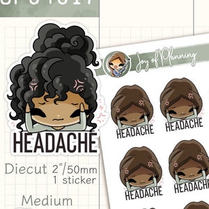 Headache stickers / Migraine stickers / Pain tracker stickers / Chronic pain stickers / Planner stickers / JOP04017