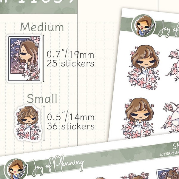 Sakura stickers / Cherry blossom stickers / Spring planner / SMP11039