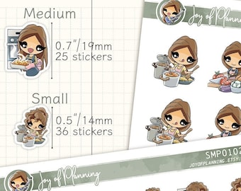 Cooking stickers / Meal prep stickers / Chef stickers / Cook stickers / SMP01023