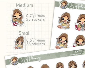 Fast Food stickers / Pizza stickers / Chinese food stickers / Takeout stickers / Food stickers / SMP01001