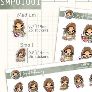 Fastfoodstickers / Pizzastickers / Chinees etensstickers / Afhaalstickers / Voedselstickers / SMP01001