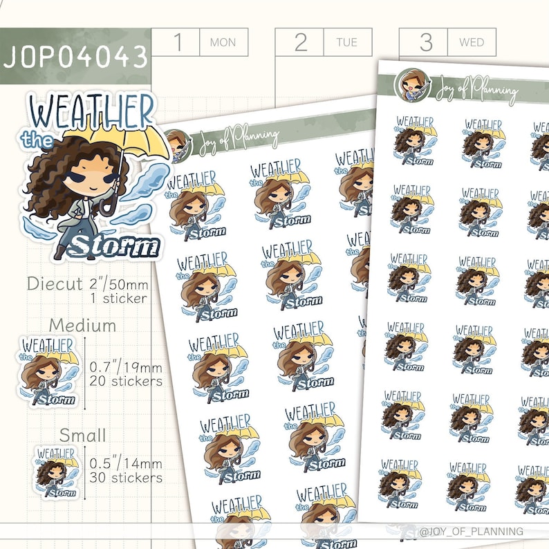 Weather Wizard Sticker Weather the Storm Stickers / Planner Stickers / JOP04043 - Etsy