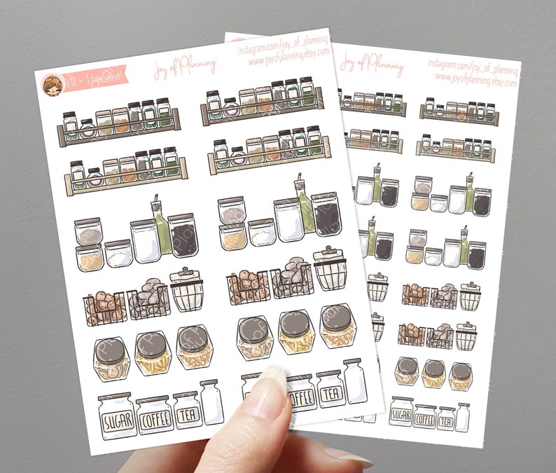 Pantry Stickers / Stock up Stickers / Groceries Stickers / Etsy