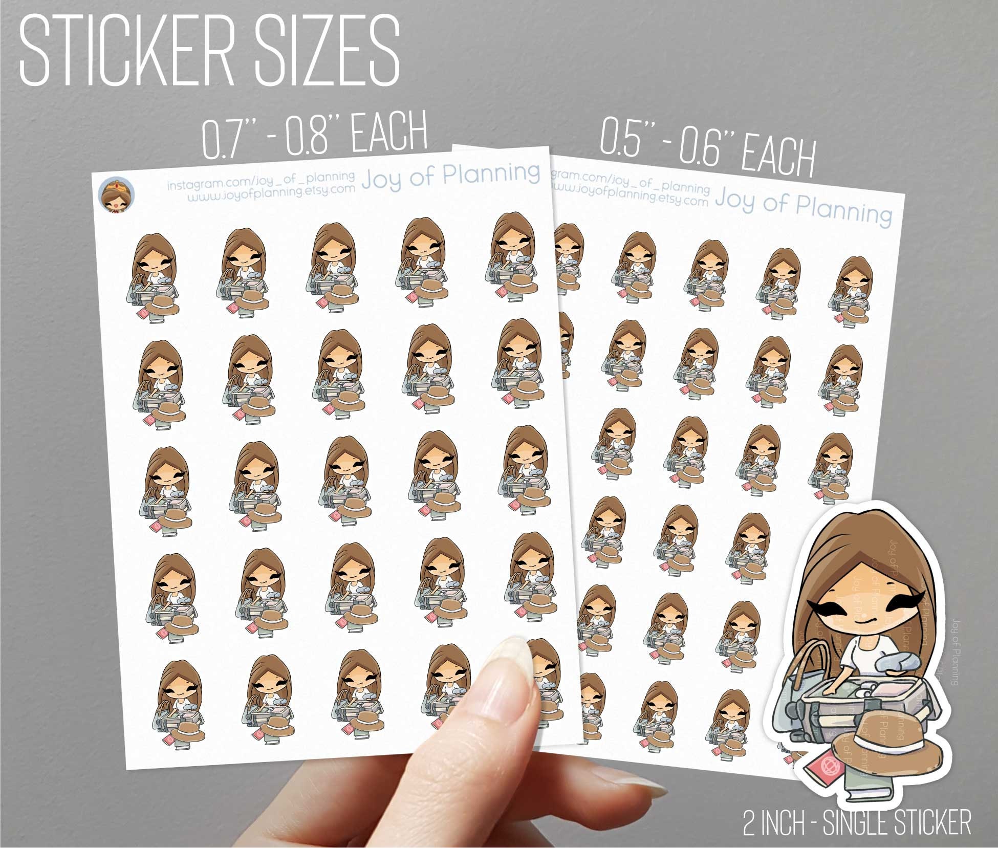 packing stickers traveling stickers planner stickers etsy