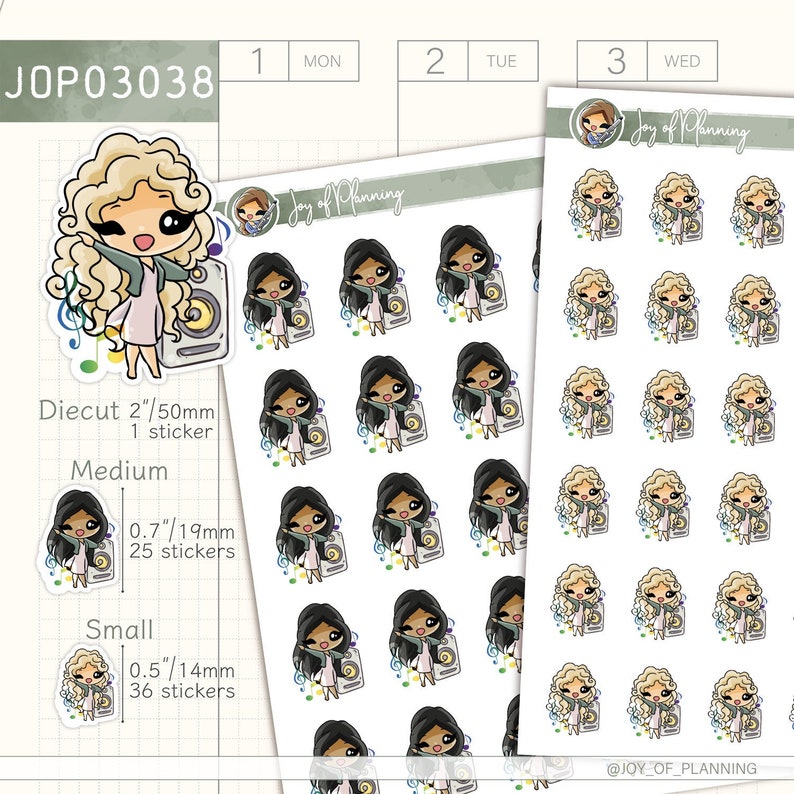 Dancing Stickers / Music Stickers / Clubbing Stickers / Night Etsy