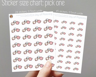 Contact lens stickers  / Planner Stickers /  ICO010