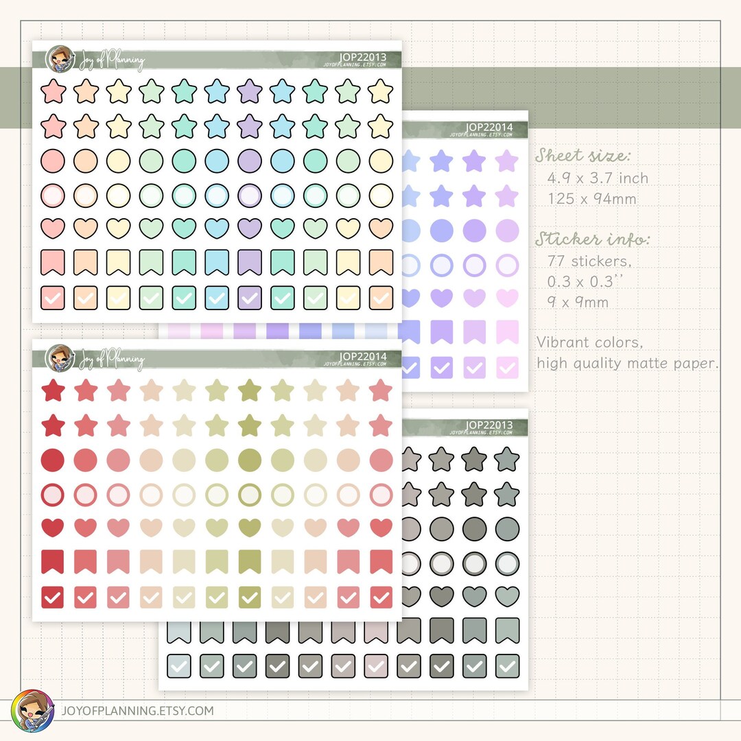 Tiny Icon Stickers / Planner Stickers / Agenda Labels / Calendar ...