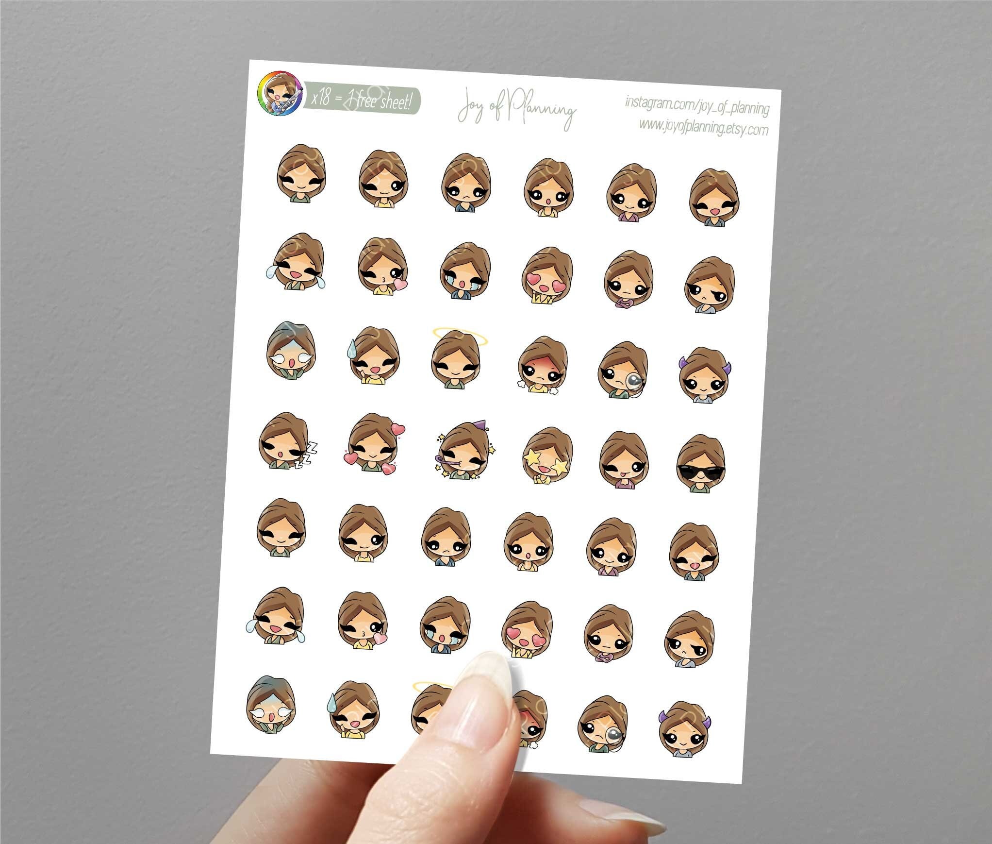 Emotion stickers  / Planner stickers /  SAM221